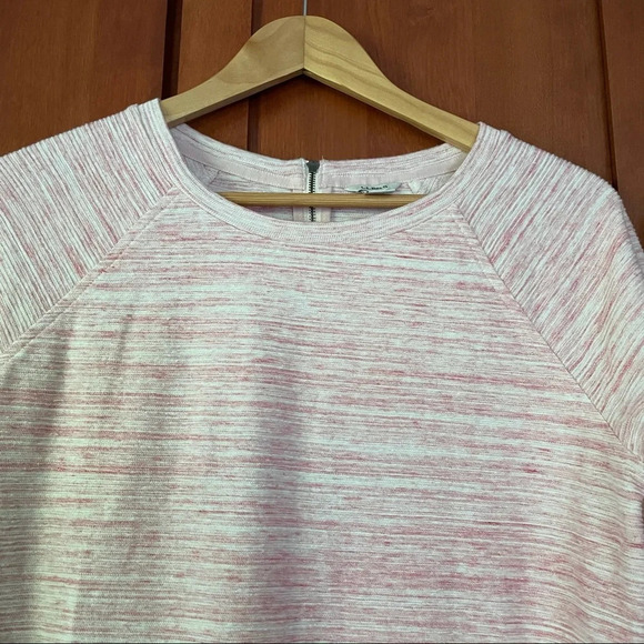 L.L. Bean Tunic Sweater Pink White Marled Cotton Size Small - Picture 2 of 8